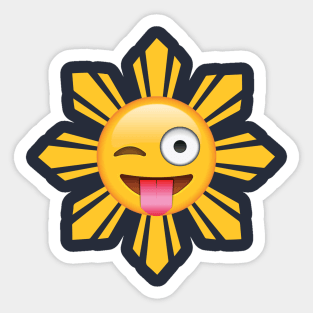 Philippines Sun Tongue Out Wink Emoji Sticker